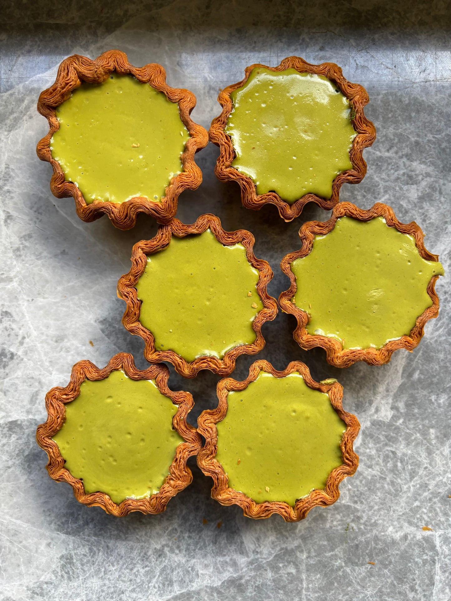 Matcha Warabi Mochi Flan