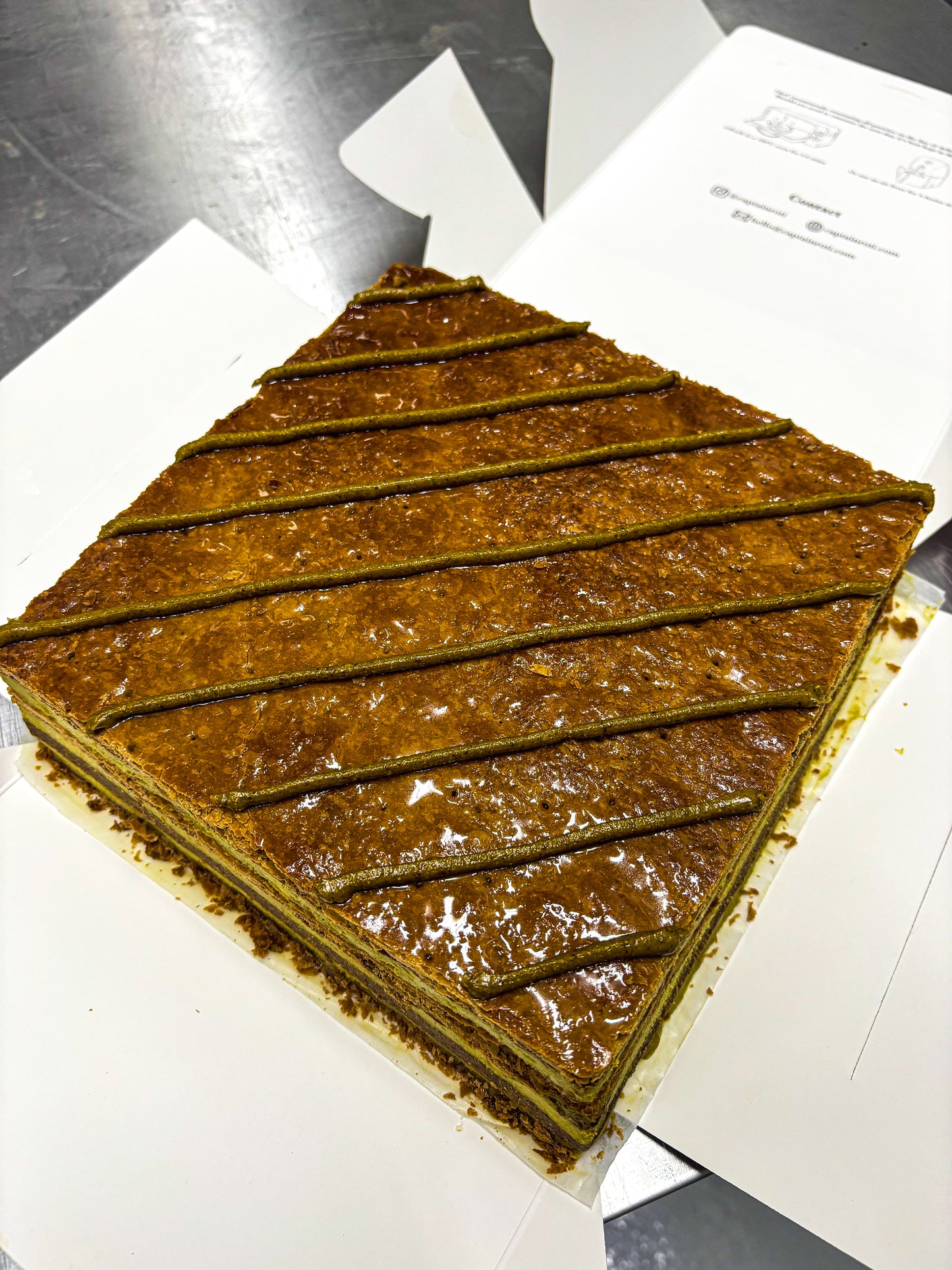 Pistachio Mille Feuille Cake (8x8 inch)