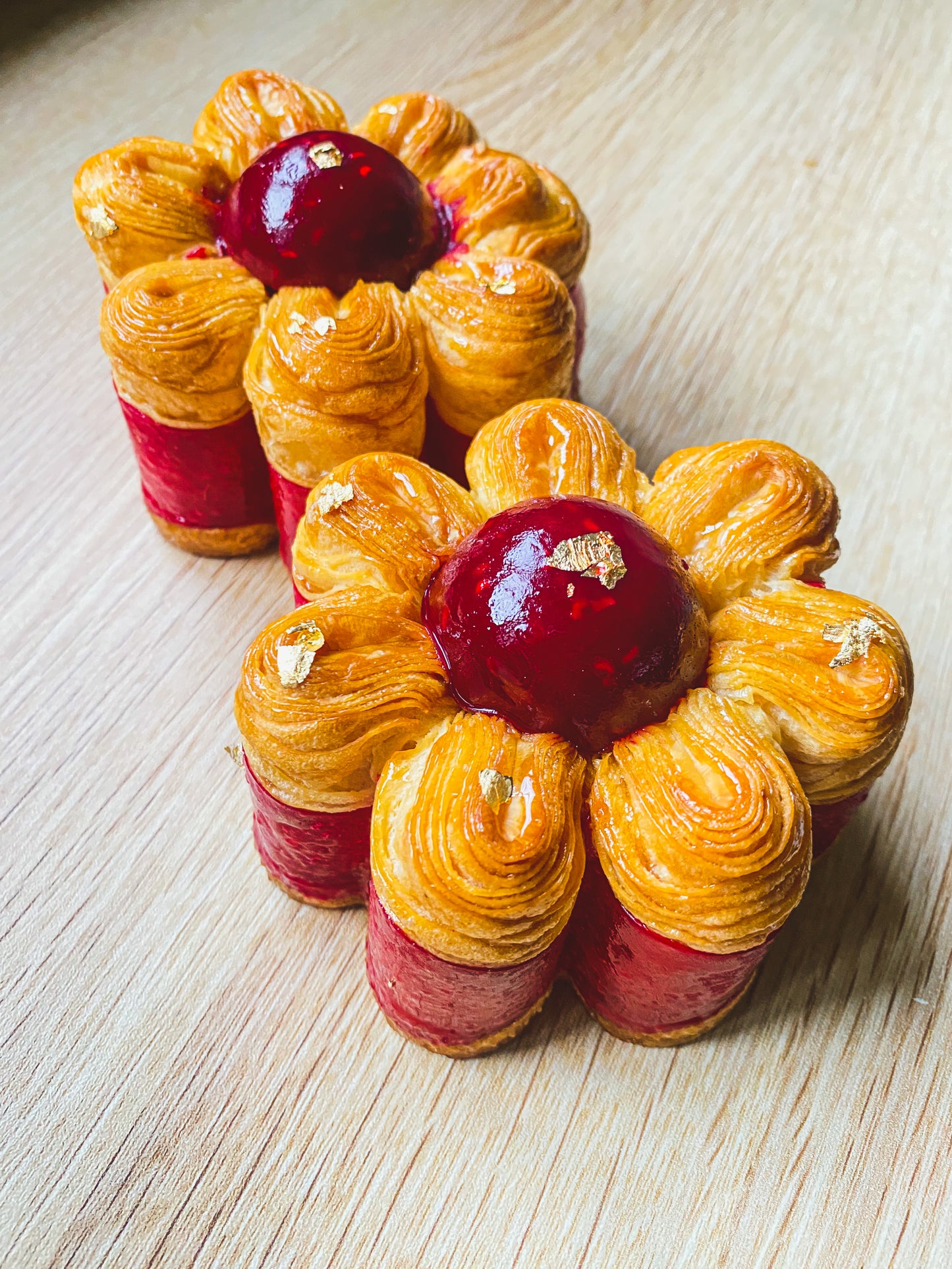 Raspberry Pistachio Flower