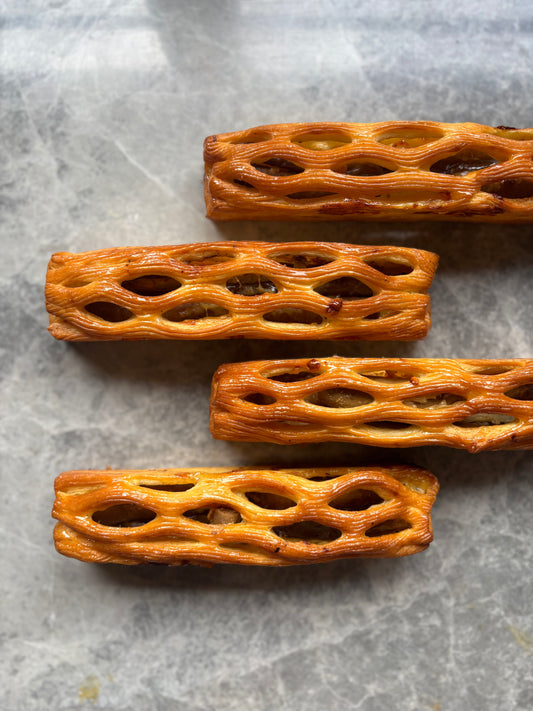 Merguez, Eggplant & Fontina Suisse