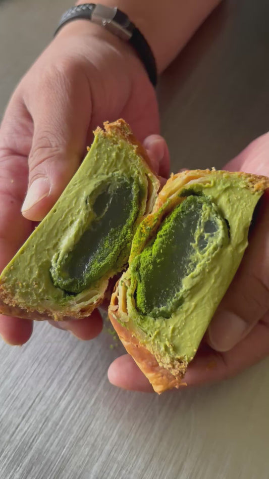 Matcha Warabi Mochi Flan